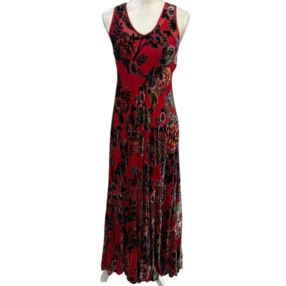Johnny Was Bias Dress Bobcat Forest Silk Blend Red Floral Maxi SZ XS $575 NWT - Picture 7 of 16
